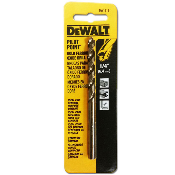 Dewalt 1916, 1/4 Pilot Point Drill Bit