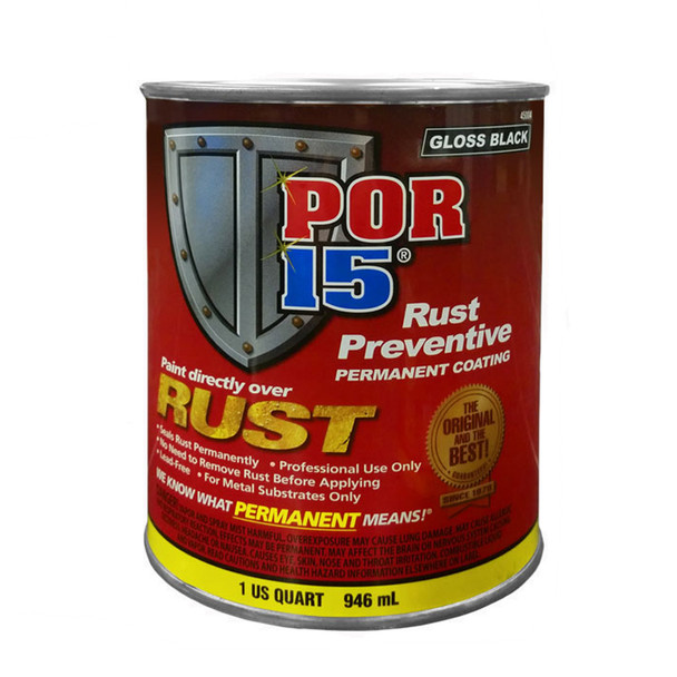 POR-15 45004, Rust Preventive Paint, Gloss Black, Quart