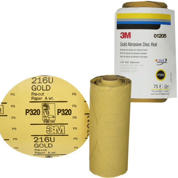 3M 01205, 320 grit, 6 inch, Sand Paper