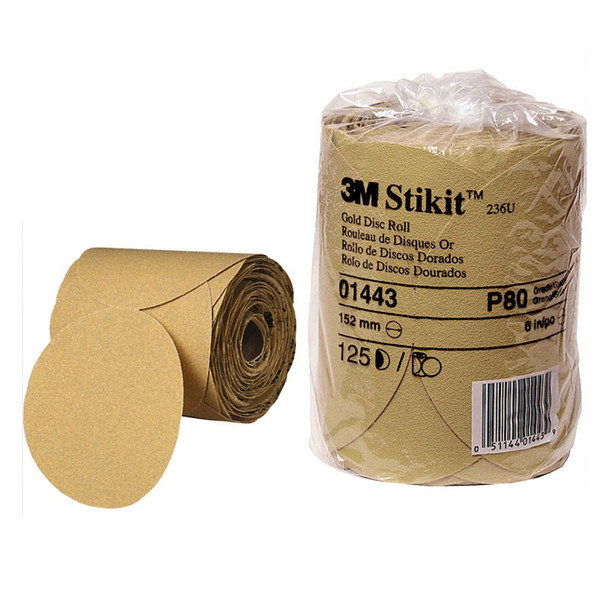 3M 01443, 80 grit, 6 inch, Sand Paper