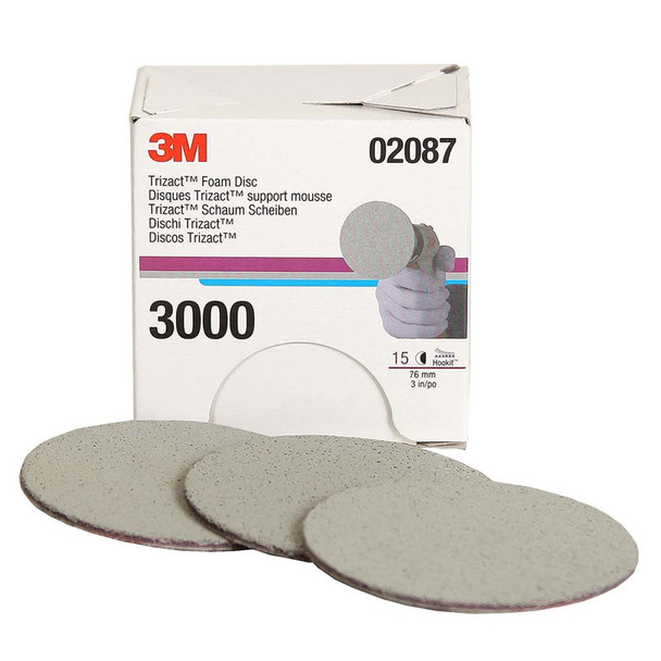 3M 02087, 3000 Grit, 3 inch Foam Sanding Disc