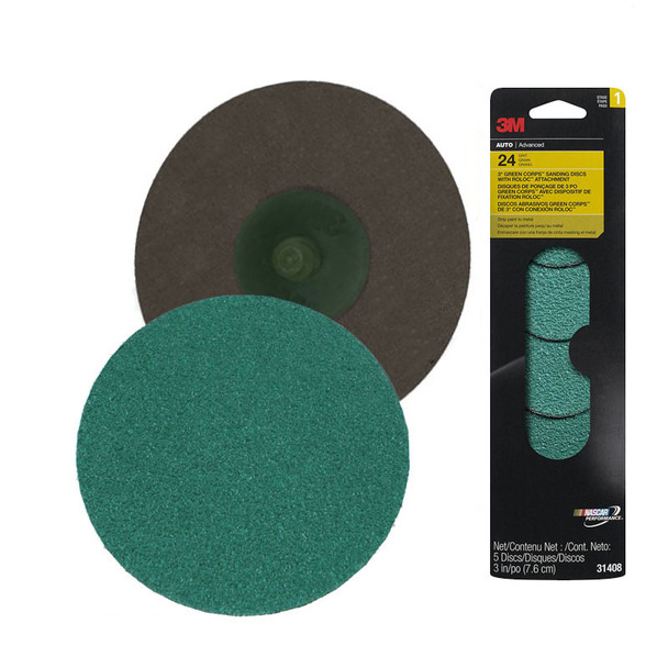 3M 31408, 3 inch, 24 Grit, Roloc Disc