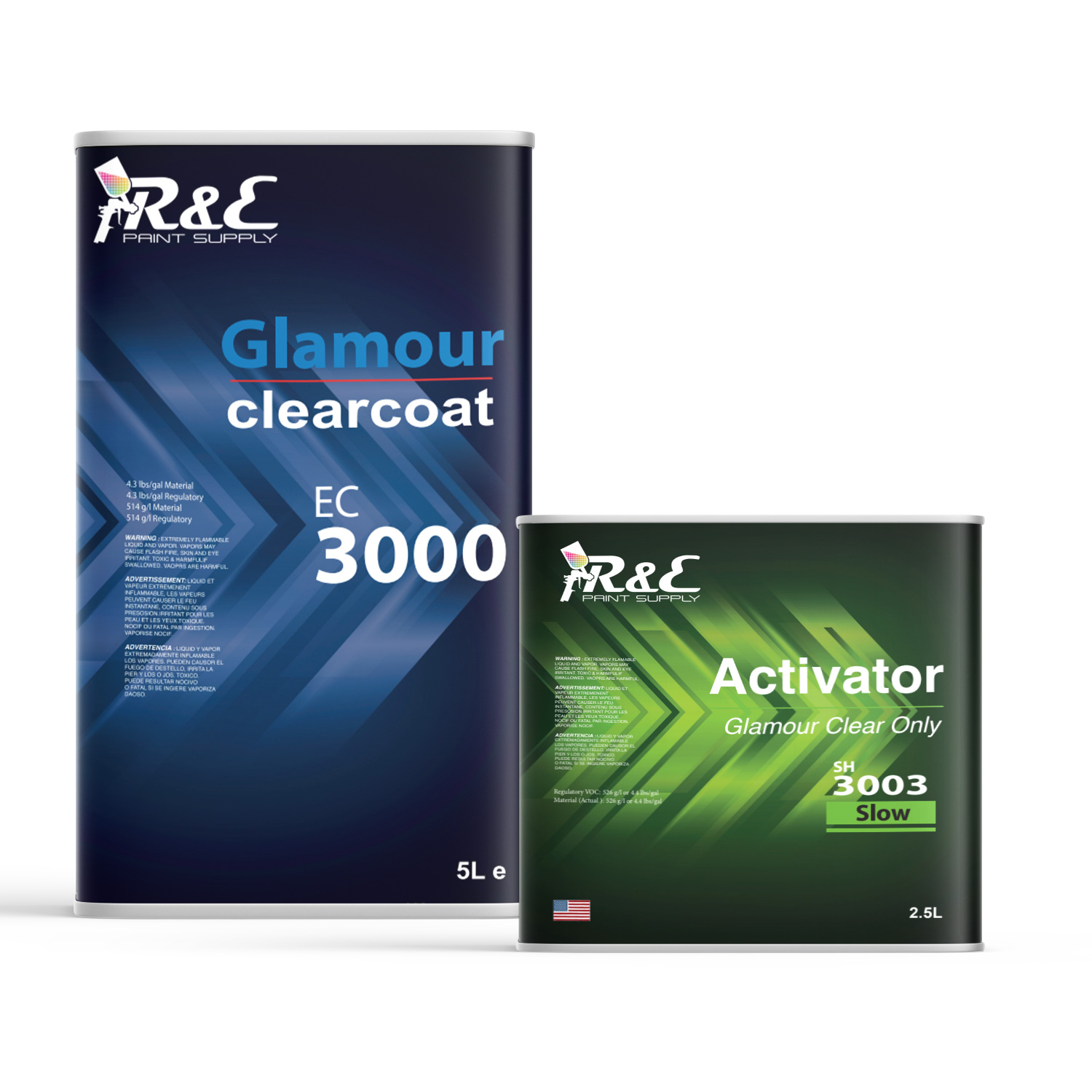 R & E Paint Supply Glamour Clearcoat EC 3000