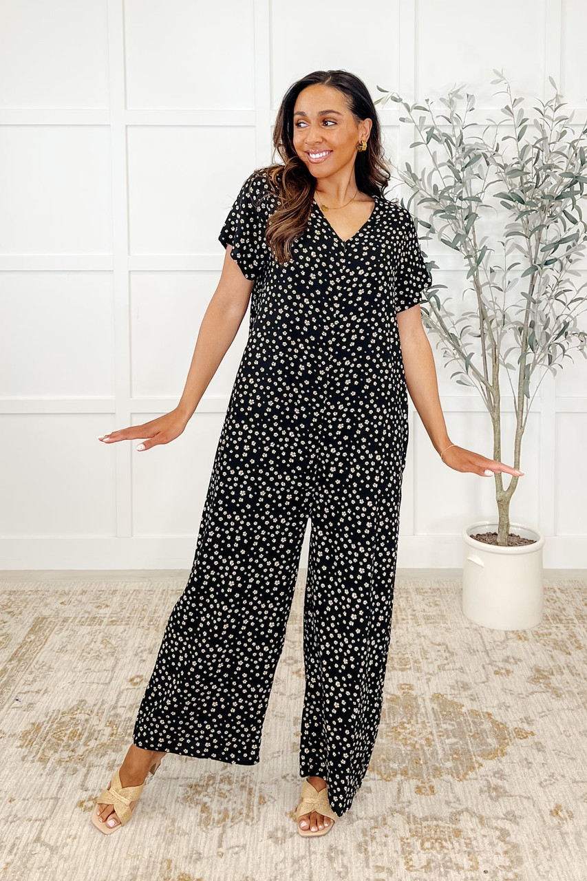 Jasmine Jumpsuit: Black - Lavish Boutique