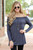 Chic Off The Shoulder Tunic: Charcoal Chic Off The Shoulder Tunic: Charcoal