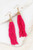 Oh La La Tassel Earrings: Fuchsia 