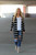 Wanderlust Cardigan: Black/White 