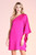 hot pink one shoulder dress 