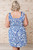 Fantastic In Floral Dress: Blue/White  Fantastic In Floral Dress: Blue/White