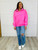 Bonbon Delight Half Zip Pullover: Pink  Bonbon Delight Half Zip Pullover: Pink