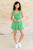 Gorgeous In Green Sleeveless Skort Dress: Green 
