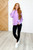 It's The Little Things Relaxed Scuba Pullover: Lilac