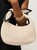 Paloma Knot Straw Crossbody: Ivory/Black  Paloma Knot Straw Crossbody: Ivory/Black