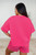 Slow Sunday Ribbed Knit Set: Hot Pink 