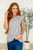 Striped Ruffle Detail Top: Ivory/Grey   Striped Ruffle Detail Top: Ivory/Grey
