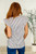 Striped Ruffle Detail Top: Ivory/Grey   Striped Ruffle Detail Top: Ivory/Grey