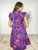 Flirt And Flourish Dress: Blue/Pink 