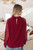 Lace on My Sleeves Blouse: Merlot 