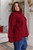 Envelop Me Turtleneck Sweater: Wine 