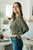 Just a Casual Crop Pullover: Olive