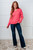 Very Understandable V-Neck Sweater: Pink