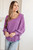 True to Your Word Balloon Sleeve Top: Lilac