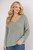 Magi Lune V-Neck Sweater: Sage 