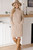 Bundled Beauty Turtleneck Sweater Dress: Taupe 