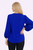What Do You Say Balloon Sleeve Blouse: Royal 