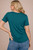 Time to Pivot Pleat Detail Top: Deep Teal 
