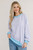 Color Clash Drop Shoulder Long Sleeve: Teal/Pink 