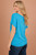 Short Sleeve Dolman Top: Turqouise 