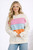 Humor Me Color Block Relaxed Pullover: Ivory 