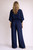 Up to Something Wide Leg Jumpsuit: Navy 