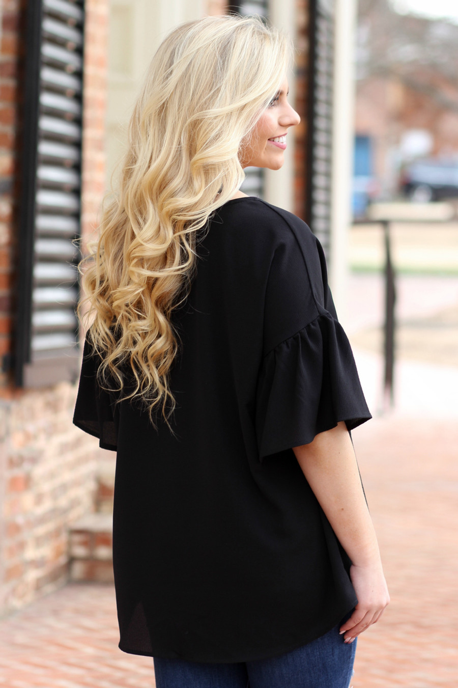 The Parker Shift Top: Black 