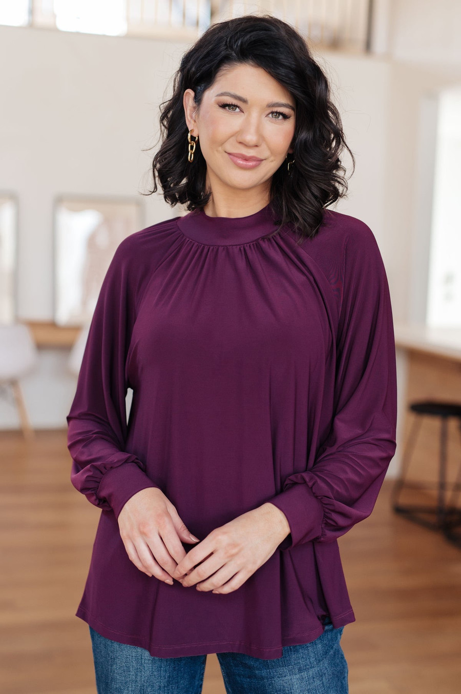 Closing Time Blouse: Plum 