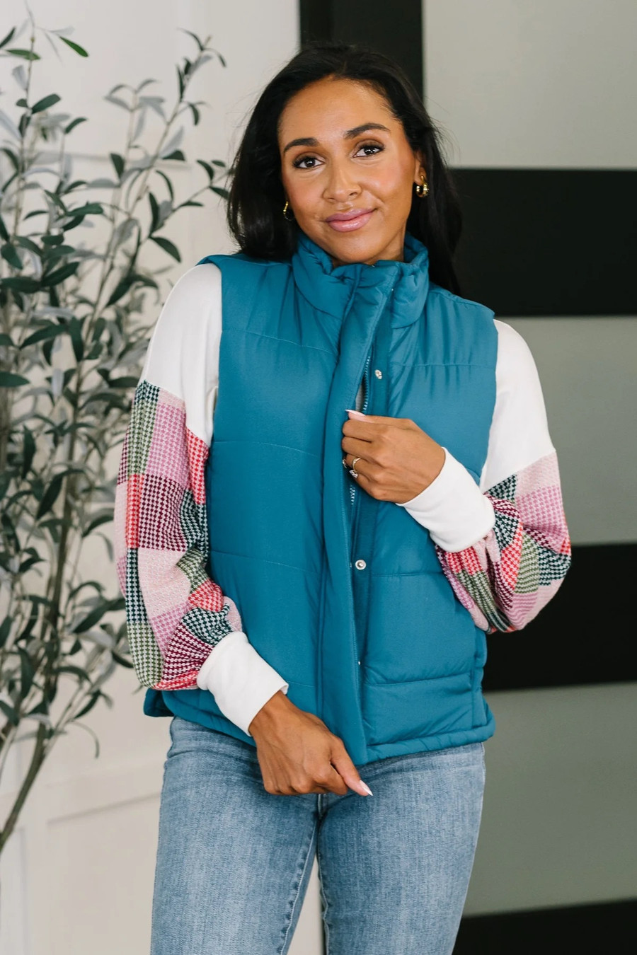 That's What I'm Talking About Puffer Vest: Teal 