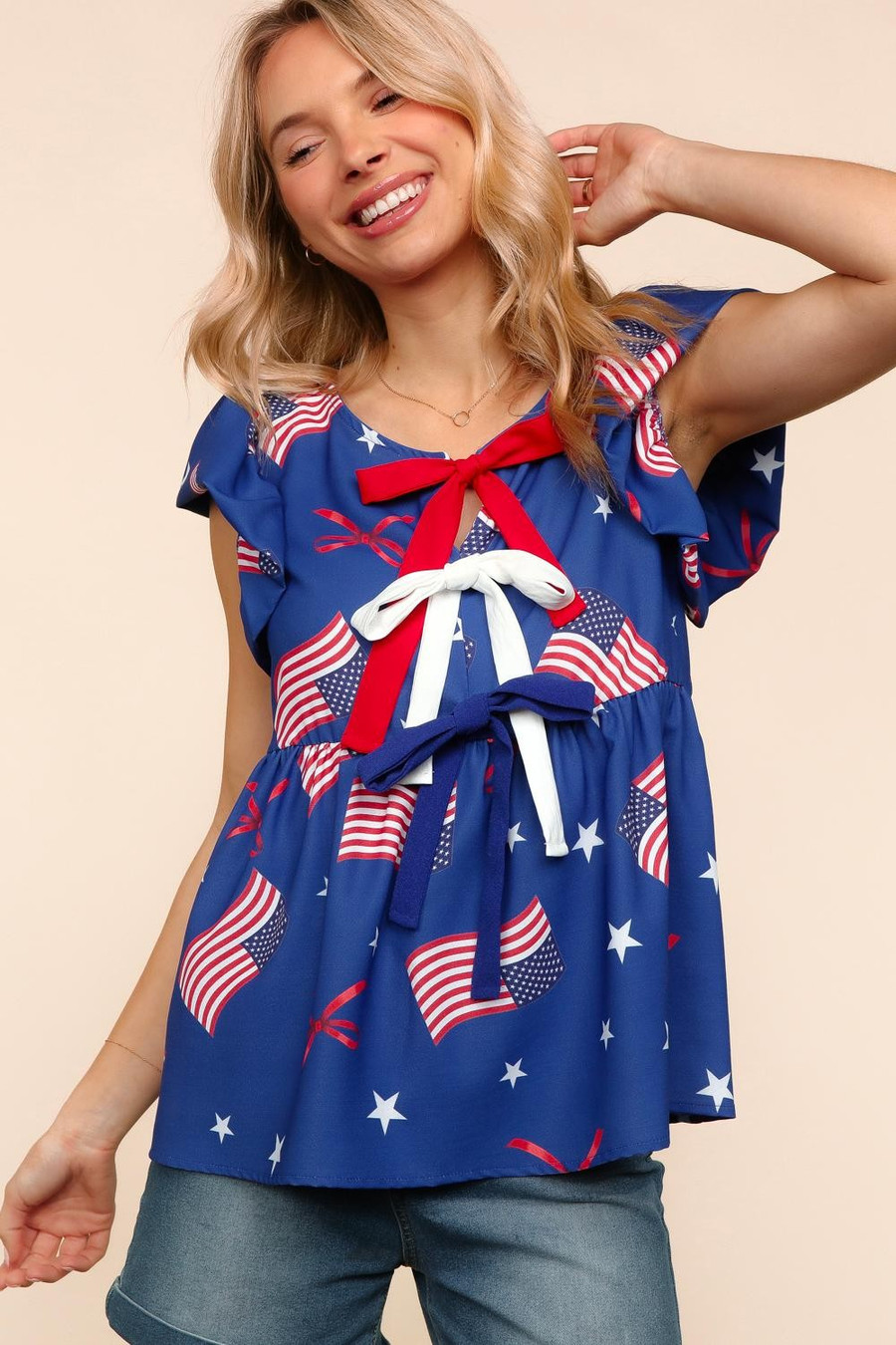America Top, Red white and blue top 