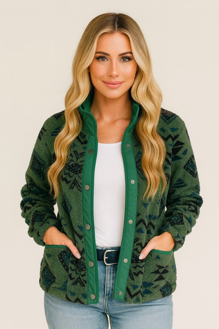 High Perspective Fleece: Green 