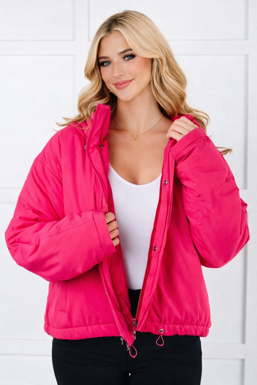 Warm Regards Puffer Jacket: Pink