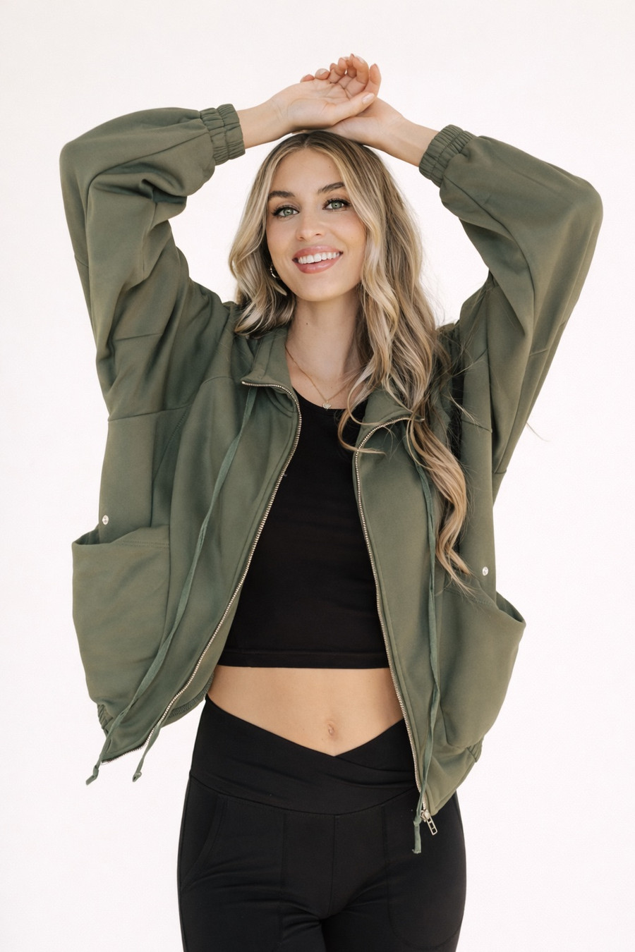  Miss You More Sweatshirt: Olive 