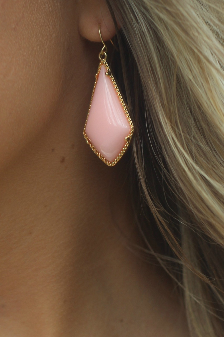 The Tinsley Drop Earrings: Peach