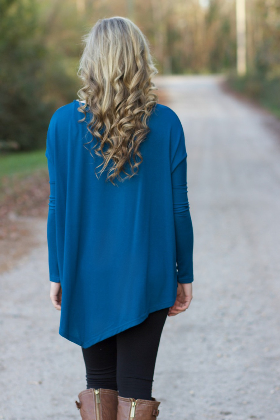 Asymmetrical Days Tunic: Blue