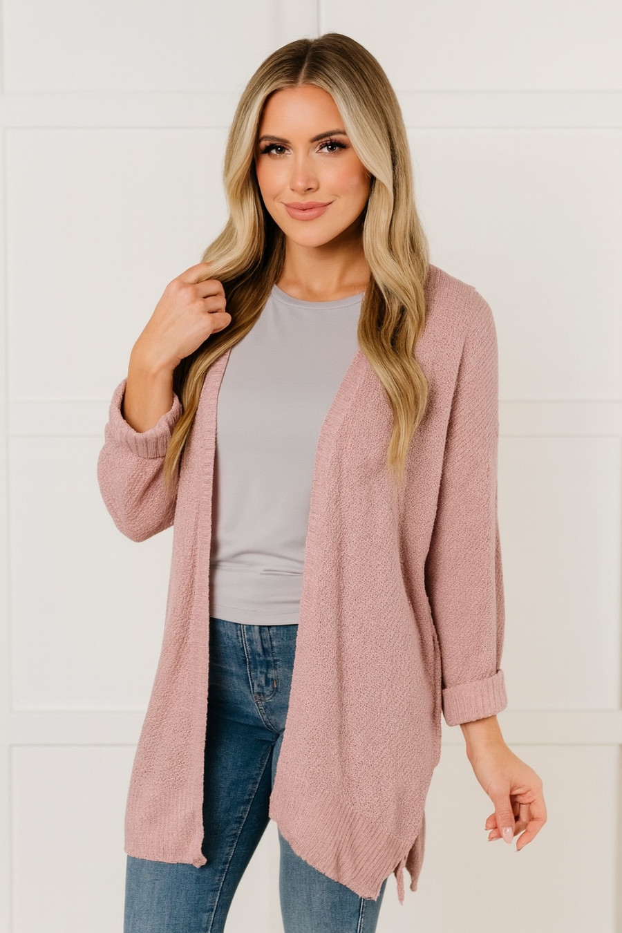 Never Enough Cardigan: Blush 