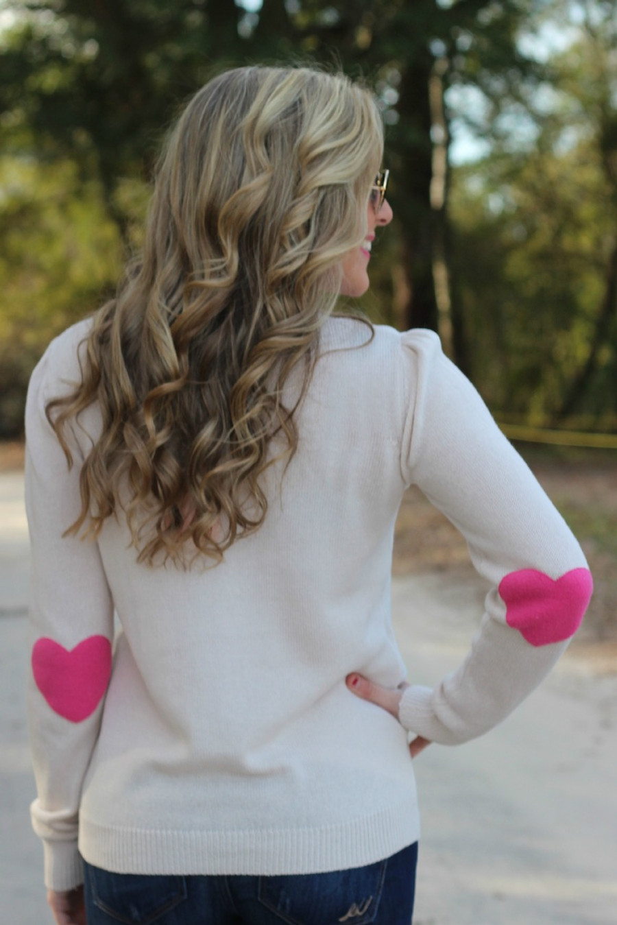 I Wear My Heart On My Sleeve Sweater: Pink - Lavish Boutique