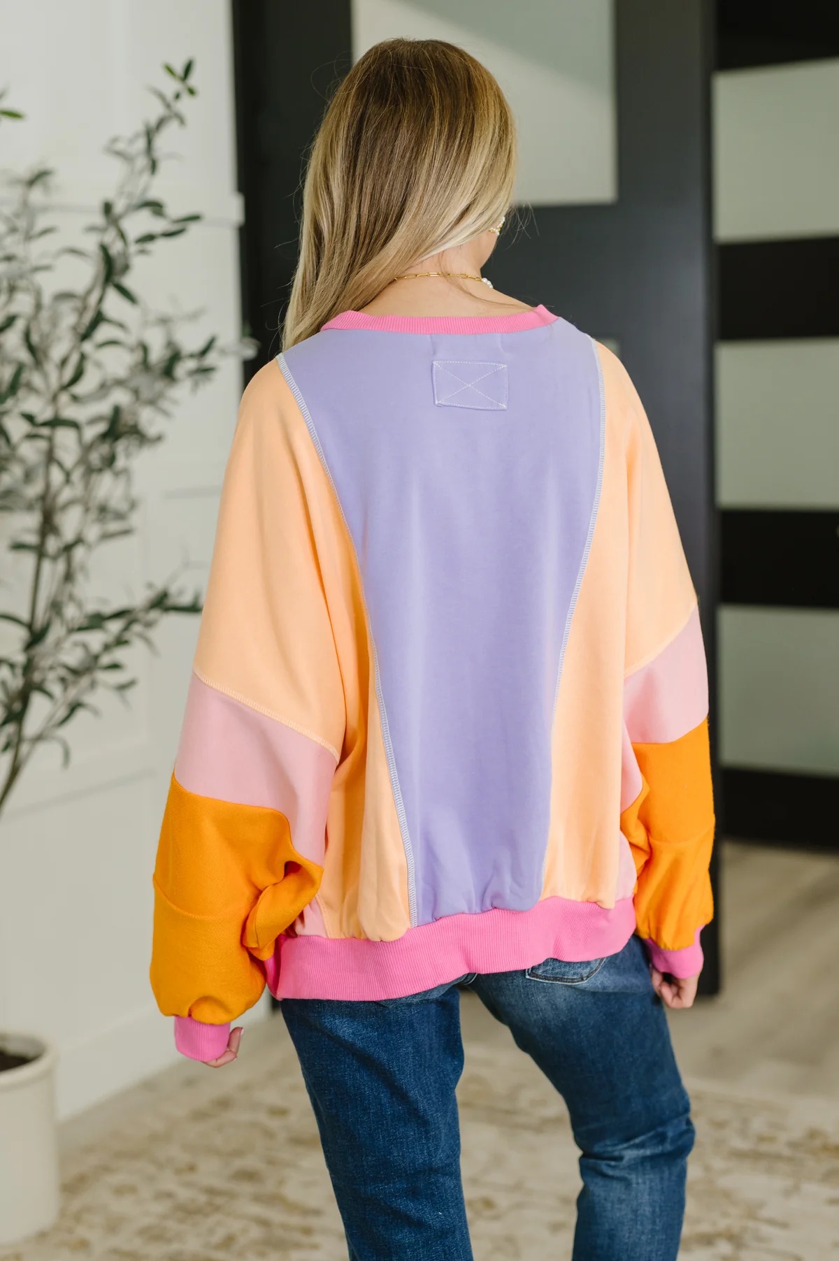 VEATM REVIVAL COLOR BLOCK L サイズ Color Block Pullover: Muted - Lavish Boutique