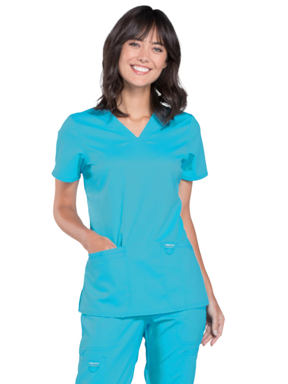 TOCL Cherokee Women's 3-Pocket V-Neck Scrub Top