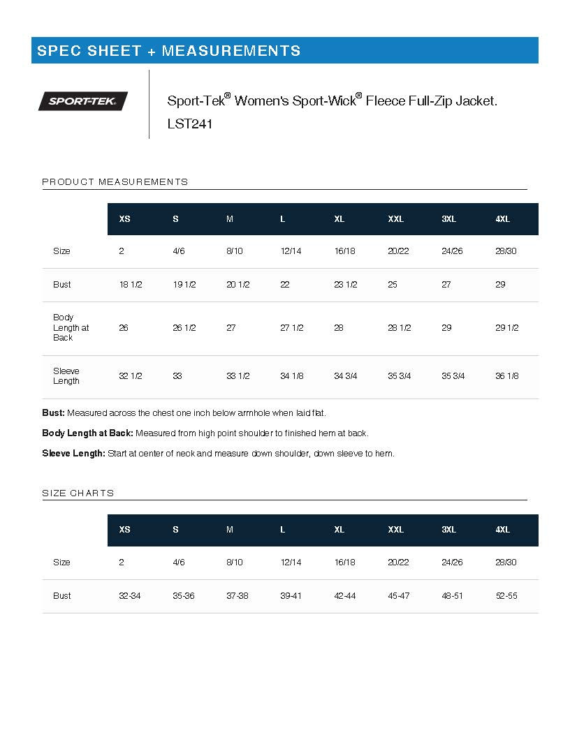 TSC Sport-Tek® Ladies Sport-Wick® Fleece Full-Zip Jacket