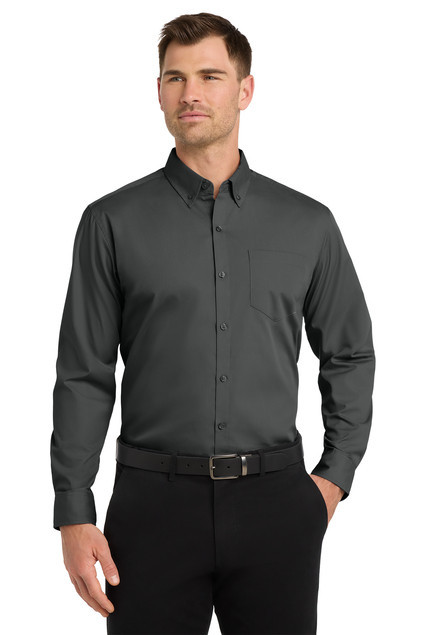 EPP Port Authority® Long Sleeve Carefree Poplin Shirt