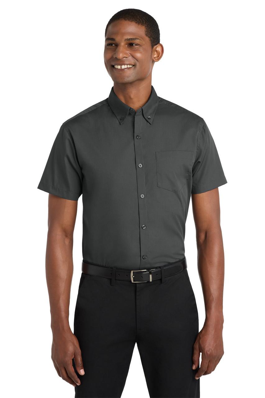 EPP Port Authority® Short Sleeve Carefree Poplin Shirt